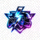 Uwin电竞官方Logo - 蓝色火焰与电竞之星组合标志